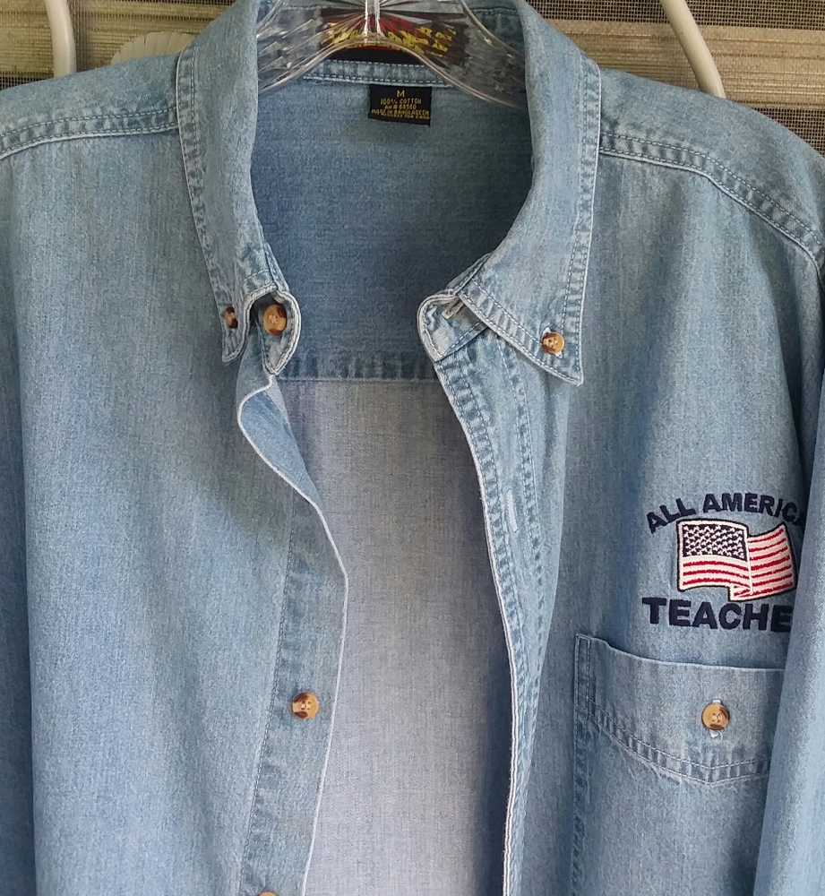 ‘All American Teacher’ Vintage Denim Top M